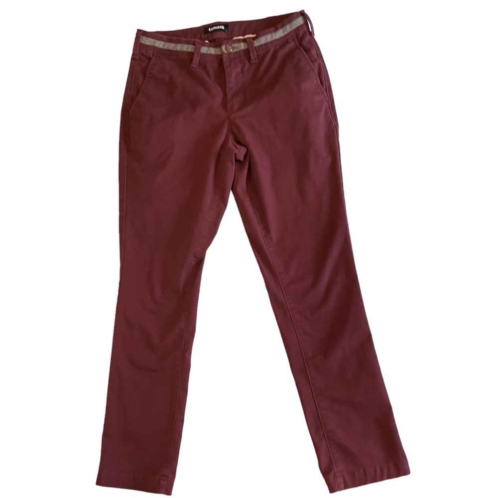 Express Stretch Plus Skinny Pants Size 28 in Burgundy